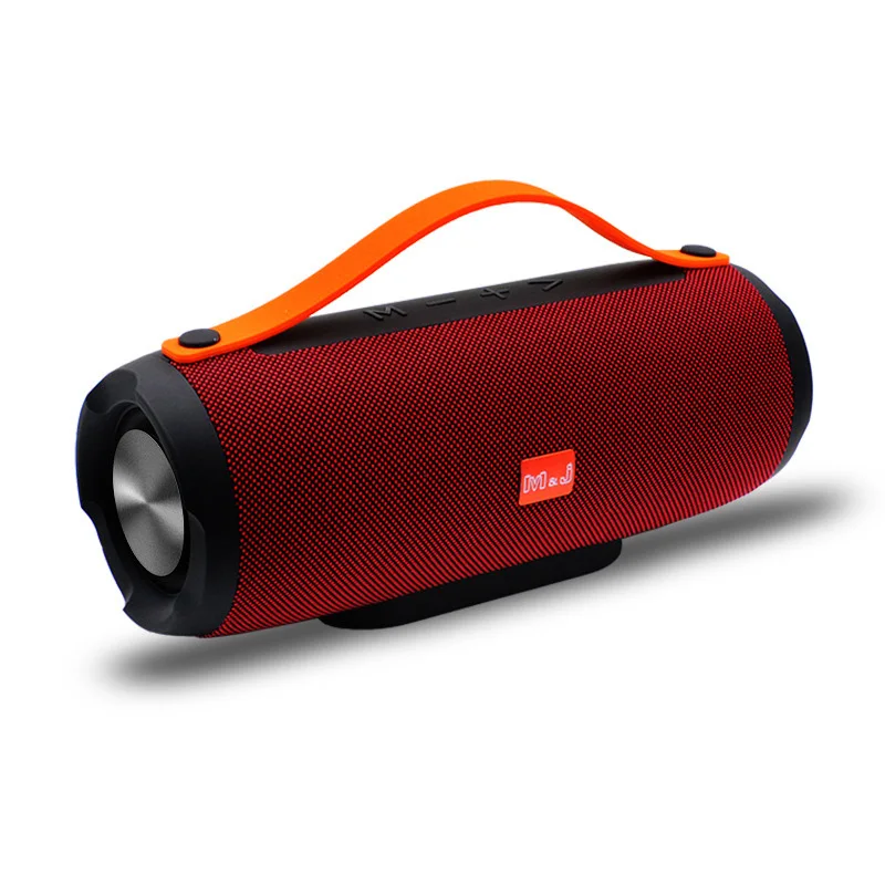 Hi-Fi водонепроницаемый динамик батарея Поддержка Bluetooth/TF/USB/AUX двойной динамик полный спектр беспроводной Bluetooth динамик сабвуфер - Цвет: Красный