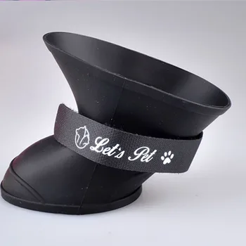 

4Pcs/set Pet dog Rain ShoesDog Booties Rubber Portable Anti Slip Waterproof Dog Cat Rain Shoes Autumn and winter S/M/L