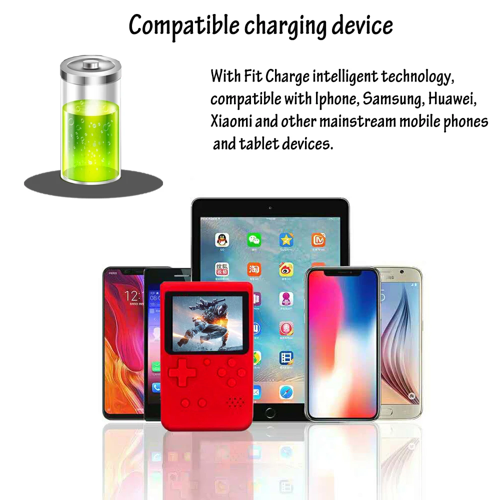 

Built-in 400 in 1 Classic Games +Power Bank Retro Portable Mini Video Game Console 8 Bit Pocket Handheld Game Player Best Gift