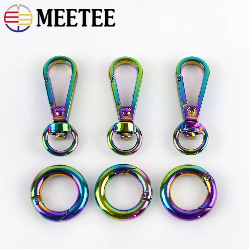 Meetee уплотнительное кольцо сумка металлические пряжки хомут, Крепление Сумка ремень цепь с поворотным крюком застежка-краб триггерный крючок DIY аксессуары
