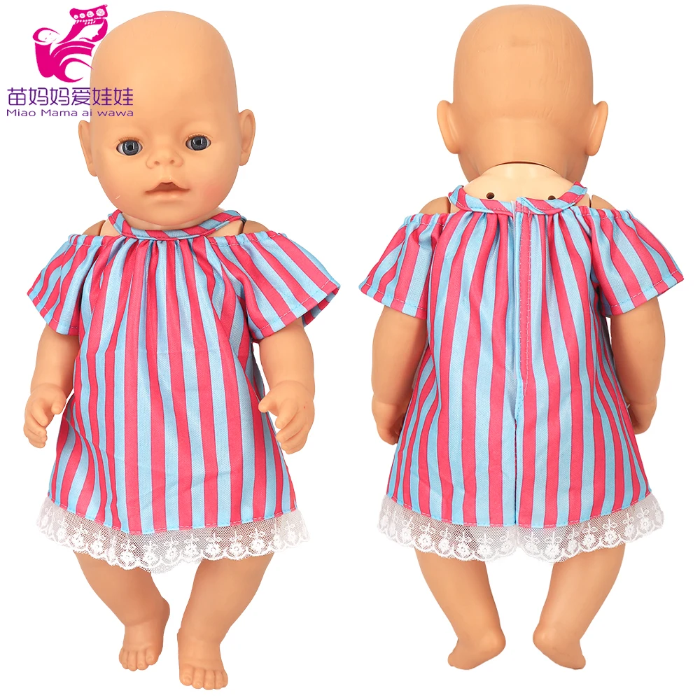 红蓝条纹露肩裙BB展示 拷贝2