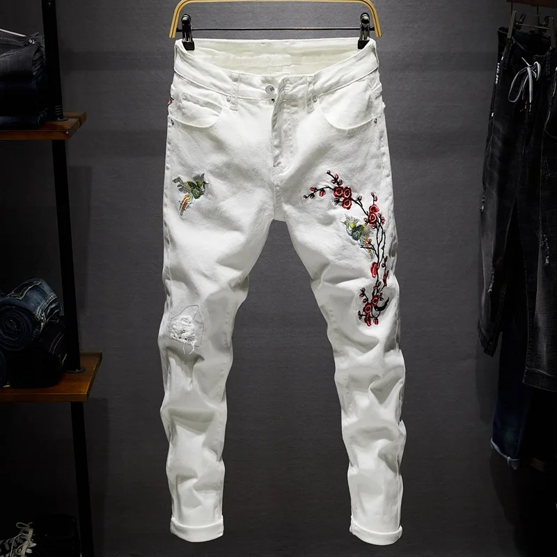 Men's Jeans New Elastic Mens Fly Medium 