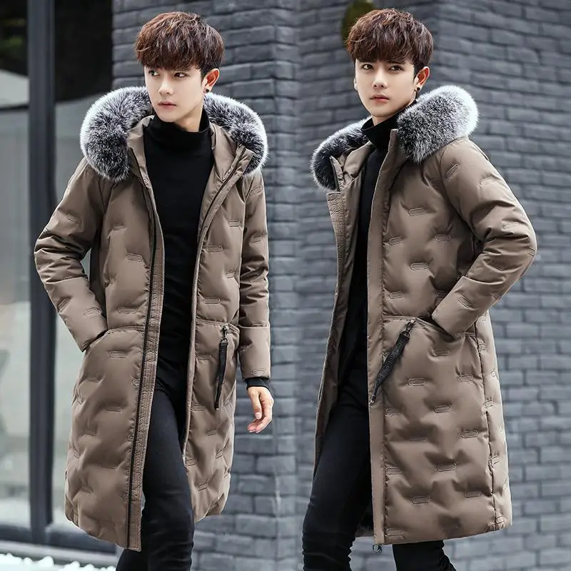 Зимние парки для девочек; Для Мужчин's джинсовый жакет Новое поступление Теплая куртка с капюшоном для девочек меховой воротник ветрозащитной верхней одежды с хлопковой подкладкой: куртка Модные Для мужчин