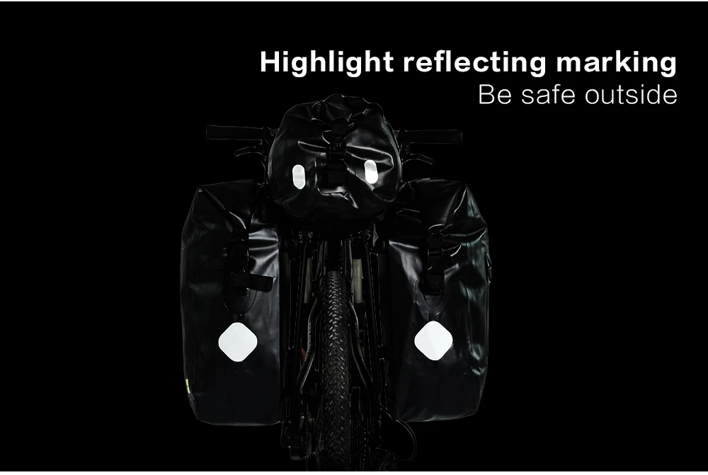 Rhinowalk Bicycle Luggage Bags 20L Full Waterproof for Road Bike Rear Rack Trunk Cycling Saddle Storage Pannier Multi Travel Bag (14)