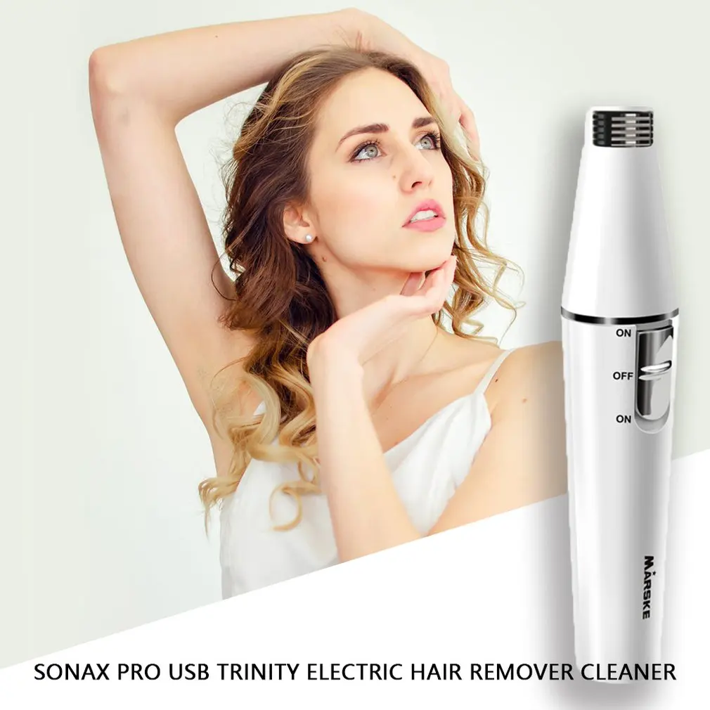 Three In One Electric Hair Removal Device Cleansing Instrument Lady Multi Function Waterproof Massager Face Brush 3
