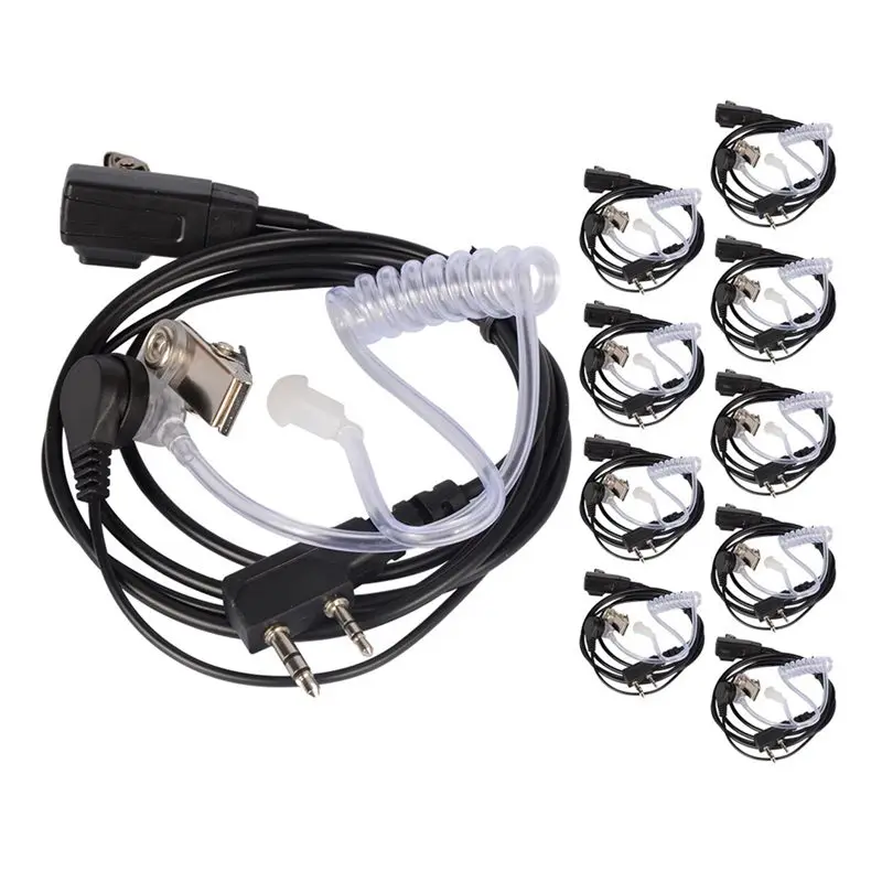 10PCS Accessories Air Acoustic Tube Headset Earpiece for Baofeng for Radio Walkie Talkie Headset for 888S UV 5R UV 82