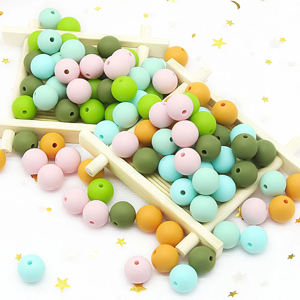 Silicone Beads 9mm Round Pearl 20pcs Food Grade BPA Free DIY Pacifier Clip Chain Jewelry Baby Teething Rodent Beads silicone beads silicone teething beads