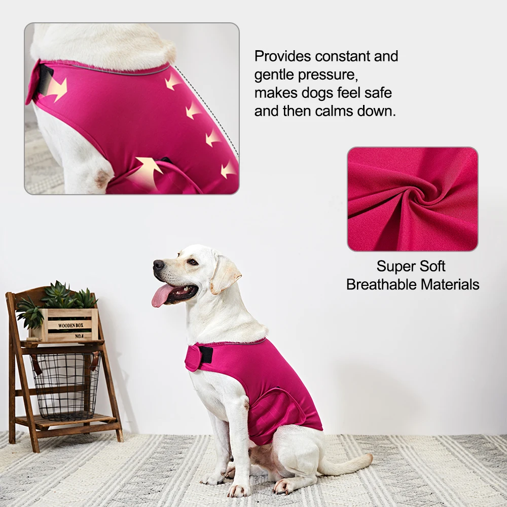 Very best  Dog Anxiety Jacket Shirt Anti-Anxiety Calming Harness Thunder Vest Coat for Pets Small Medium Large
