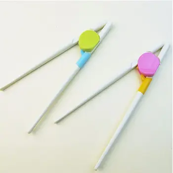 

Green Children Chopsticks For Kids Plastic Cartoon Learning Reusable Training Helper Chopsticks Home Children Products