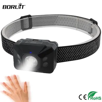 

BORUiT W07-GS XP-G2 Red LED Induction Mini Headlamp High Power 4 Modes Headlight Rechargeable Camping Hunting IP65 Head Torch