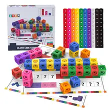 Blocs de construction numériques Montessori pour garçons et filles, 100 pièces, puzzle d'assemblage, briques, boucle, jouets mathématiques, cadeaux d'anniversaire