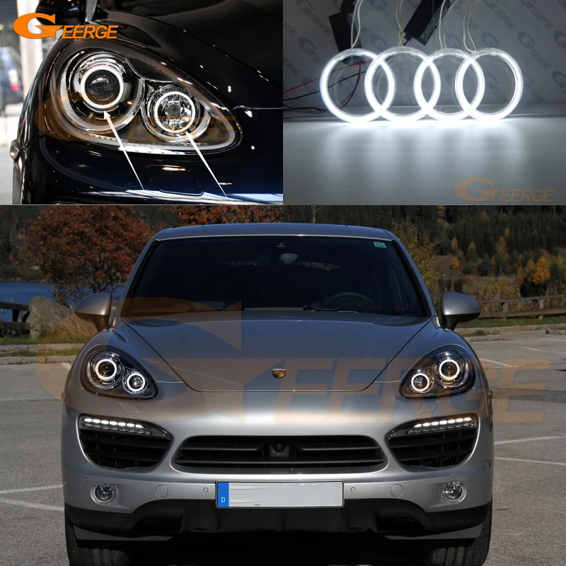 

Excellent Ultra bright headlight illumination CCFL Angel Eyes kit For Porsche Cayenne 2011-2014 Halo Ring angel eyes kit