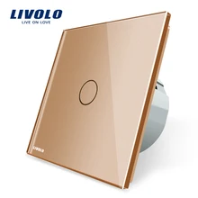 Livolo Роскошный настенный сенсорный датчик переключатель, выключатель света, выключатель питания, Хрустальное стекло, розетка питания, многофункциональные розетки, бесплатный выбор
