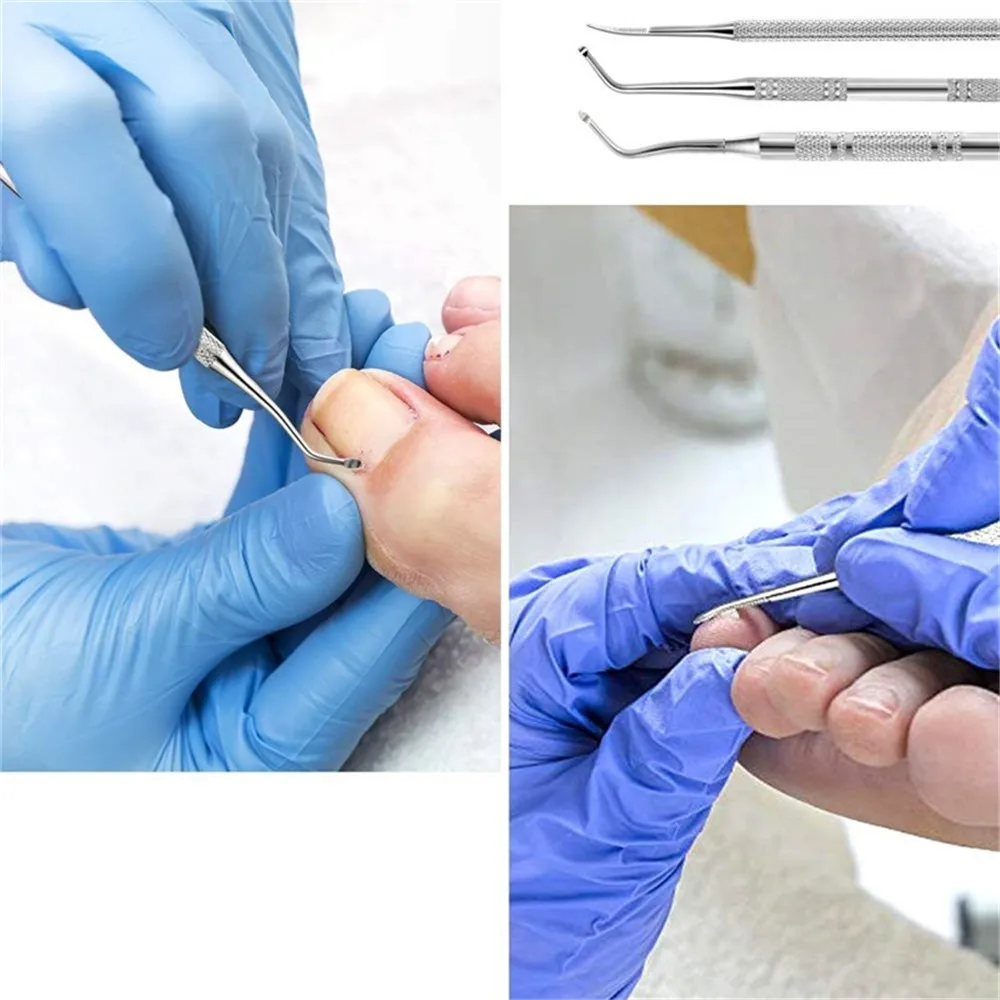 Профессиональный дизайн ногтей из нержавеющей стали, двусторонний инструмент для удаления омертвевшей кожи, инструмент для маникюра, педикюра, ухода за ногтями