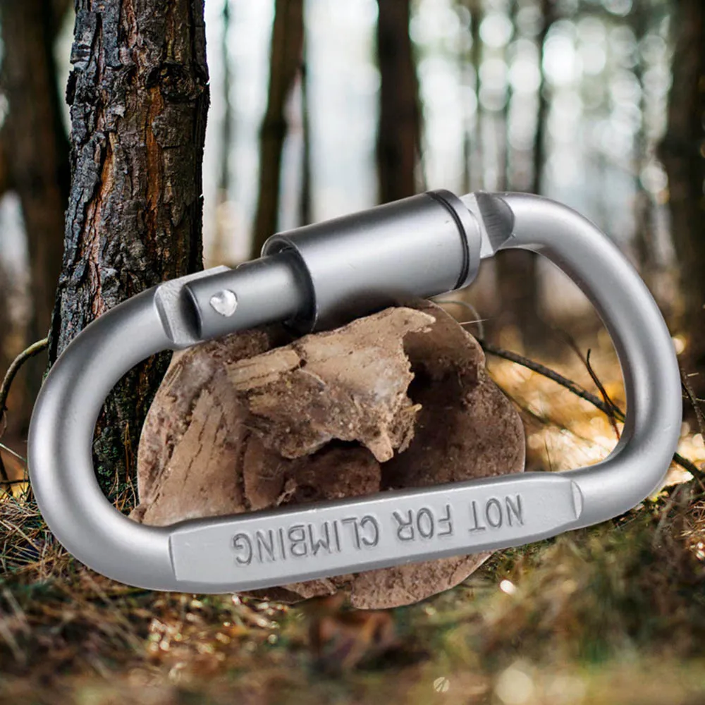 Carabiner Travel Kit Camping Equimpment Aluminum D-Ring Hook Survival Gear Camp Backpack Nut Buckle Mosqueton Carabiner BC0232 (13)