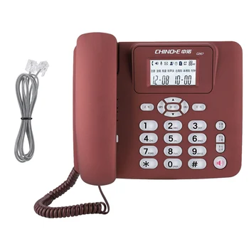 

C267 Wireless Home Fixed Telephone Desk Phone Mobile Home Office Desktop Telephone Red Built-In Button Light