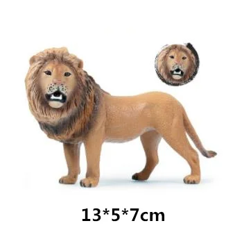 lion Имитация животных диких животных ферма в африканском стиле Саванна лев Король птица серия леопард кошка пантера Ягуар детские игрушки подарок - Цвет: lion