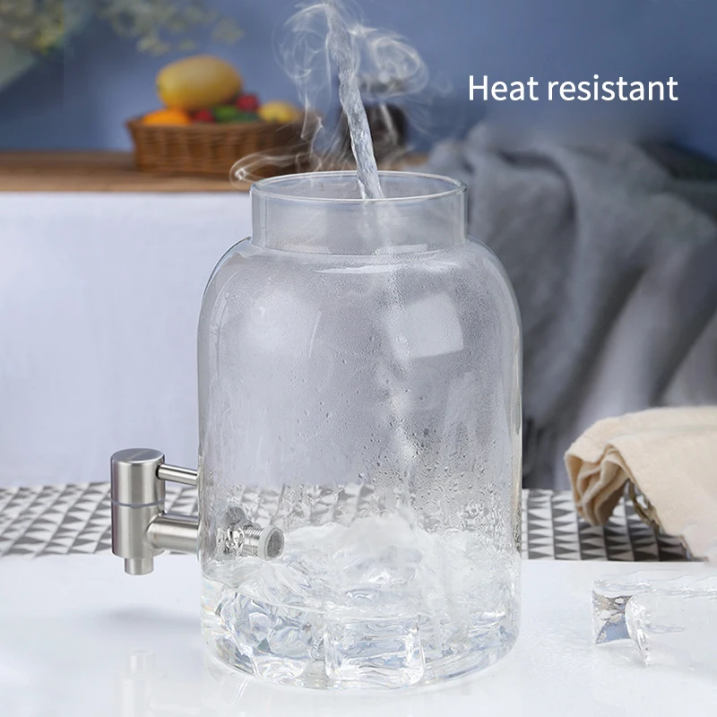 Glass Dinkware Jug With Faucet - Image 5