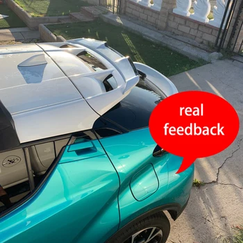 

Rear Spoiler Trunk Lip Wing Cover For Toyota CHR 2017 2018 Car Driving Flow Tail Rear Spoiler For Toyota C-HR 2017 2018 2019