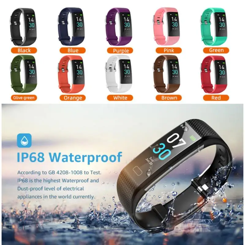 S5 Plus Smart Bracelet Heart Rate Blood Pressure Health Waterproof IP68 Smart Watch S5 Sport Watch Wristband Fitness Tracker MAN