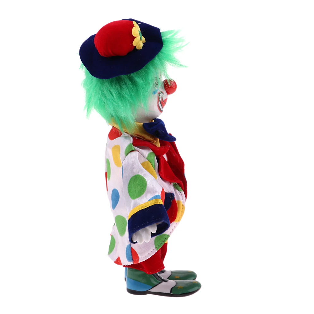 7inch Funny Clown Porcelain Joker Doll, Valentin Gift for Him or Girlfriend, Halloween Decoration Home Table Desk Top Ornaments