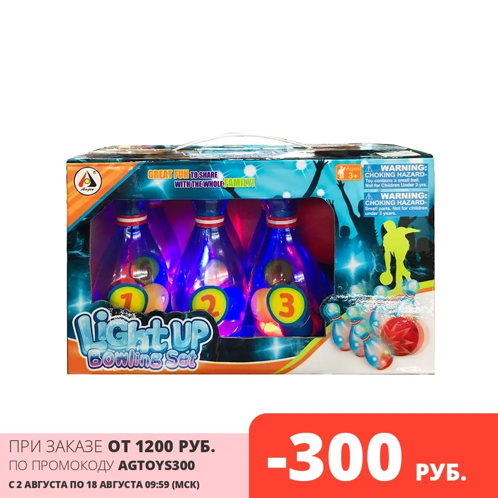 Игровой набор 1TOY &quotБоулинг&quot со световыми эффетами | Игрушки и хобби