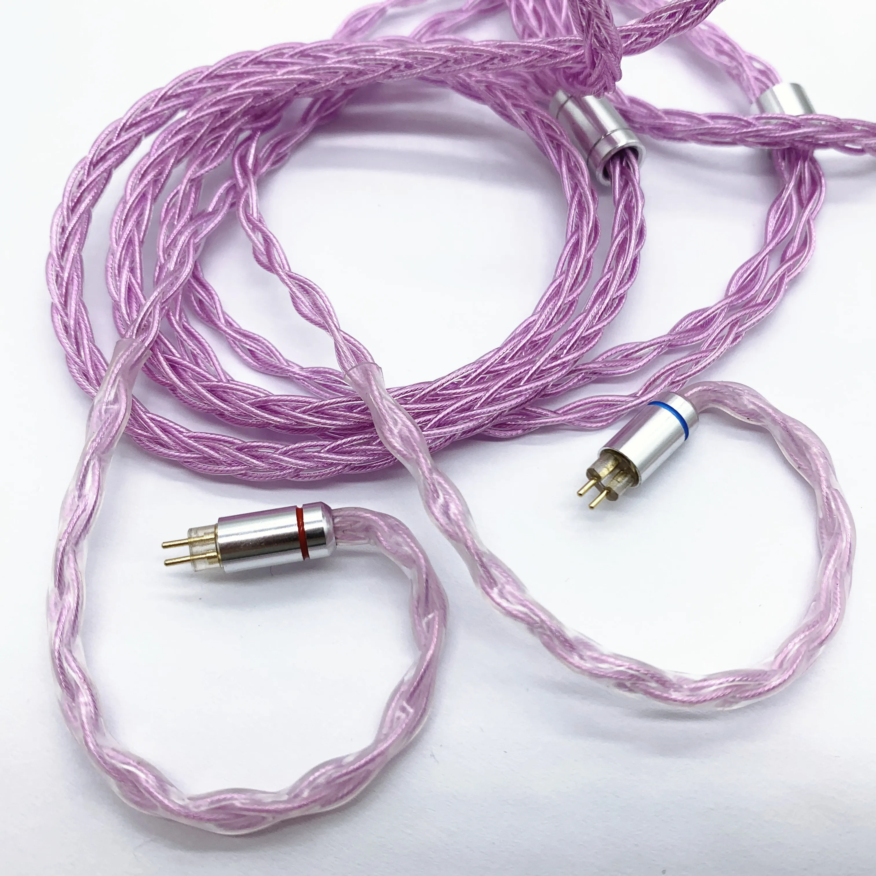 8 share Single crystal copper silver wire Headphone upgrade line 152 core purple conductor