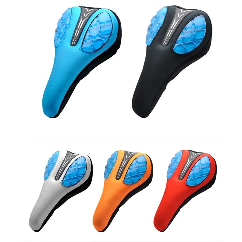 

H Electric Bike Saddle Cover Anti-slip Breathable Soft Silicone Mountain Bike Seat Protector Pad Outdoor Cycling Accessories
