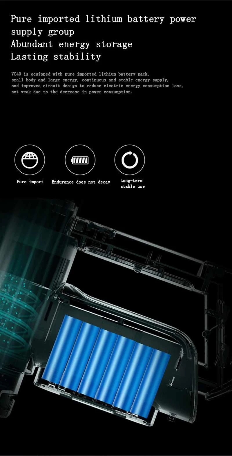 Xiaomi Deerma Vc40 вертикальный пылесос ручной стальной сетчатый роторный Фильтр Пылесос беспроводной сильный всасывающий