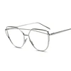 Gafas de moda Vintage para mujer, gafas de ojo de gato, montura de gafas ópticas de Metal para miopía, lentes transparentes, gafas ligeras cómodas ► Foto 3/6