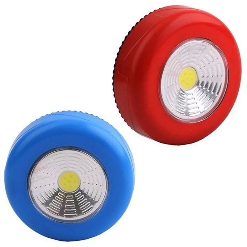 3W COB Touch Light Round LED Under Cabinet Wall Lamp Wardrobe Cupboard Closet Emergency Kitchen Night For Home | Лампы и освещение