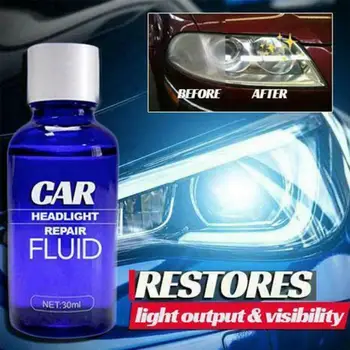 

30 Ml Auto Koplamp Reparatie Coating Oplossing Reparatie Kit Auto Hardheid Koplamp Lens Restaurateur Reparatie Vloeistof Polish