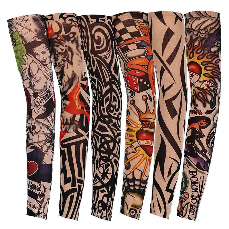 

Anti-Sunshine Fashion Men and Women Tattoo Arm Leg Sleeves High Elastic Nylon Halloween Party Dance Party Tattoo Sleeve