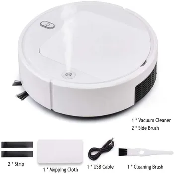

1800Pa Smart Sweeping Robot Floor Spray UV Disinfection Sterilization 4-In-1 USB Rechargeable Dry Wet Sweeping Vacuum Cleaner