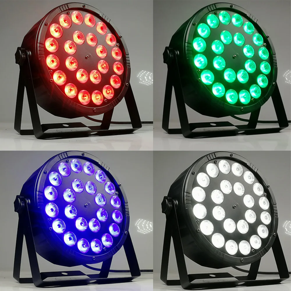4 шт./лот rgbw в 1 светодиодный светильник par s 24x12w led flat Светильник dmx512