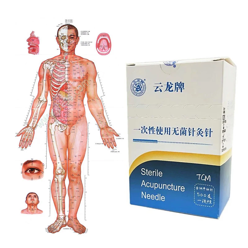 500 шт Иглоукалывание иглы одноразовые стерильные медицинский уровень с трубкой Китайский Иглоукалывание лица тела боли ног