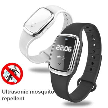 

Outdoor Portable Ultrasonic Mosquito Insect Killer Wristband Electronic Repellent Bracelet Silicone Watch Household Camping
