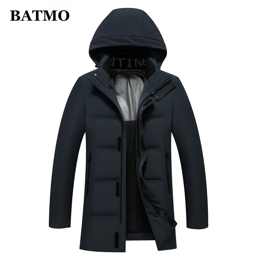 BATMO 90% белые куртки с капюшоном на утином пуху мужские зимние куртки с капюшоном Большие размеры M-7XL 1951
