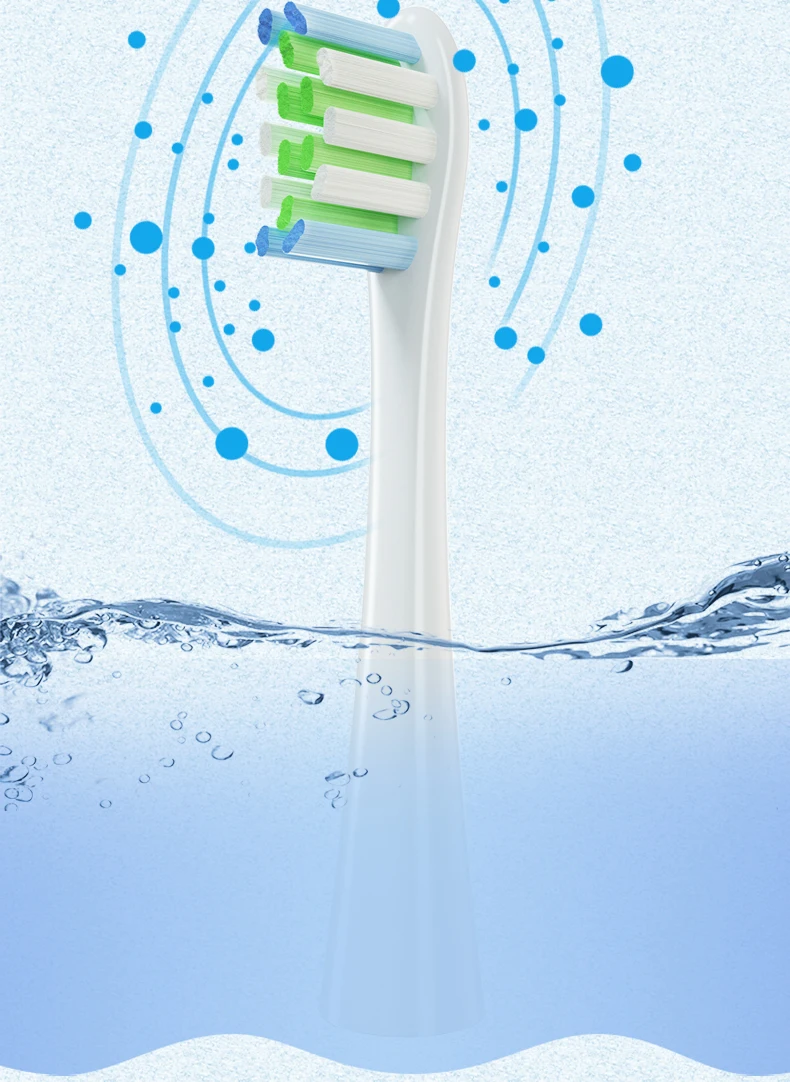 cabeças de escova substituíveis dos pces cabidas para ar elétricos da escova de dentes com tampões selados embalados
