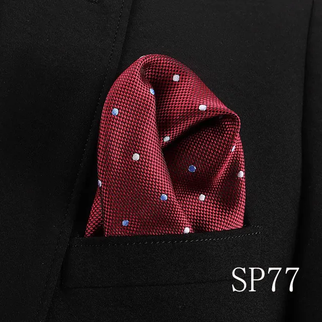 Fashion 100% Silk Hankerchief Scarves Vintage Hankies Men's Pocket Square Handkerchiefs Striped Solid Snot Rag 22*22 cm SP77