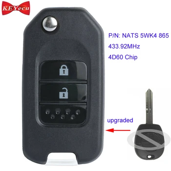 

KEYECU for Nissan Almera/Micra/Primera/Patrol/X-Trail Terrano/Tino Upgraded Remote Key Fob P/N: NATS 5WK4 865 433.92MHz 4D60