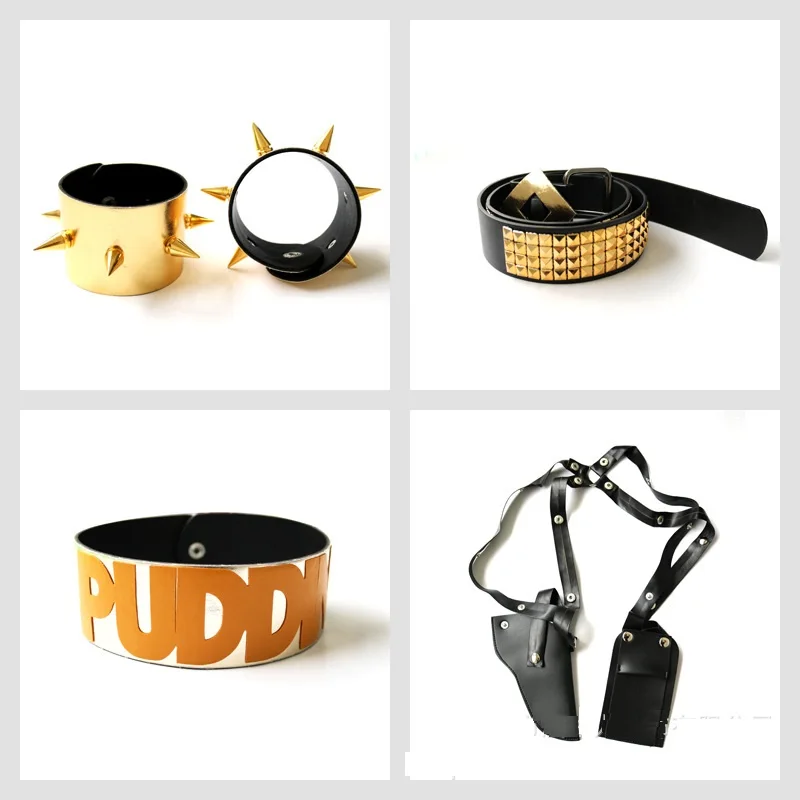 Accessory Взрослых Косплей Харли Квинн леди костюм Wetlook пальто шорты полный набор отряд самоубийц косплей s Высокое снижение костюмы на Хэллоуин - Цвет: Accessory
