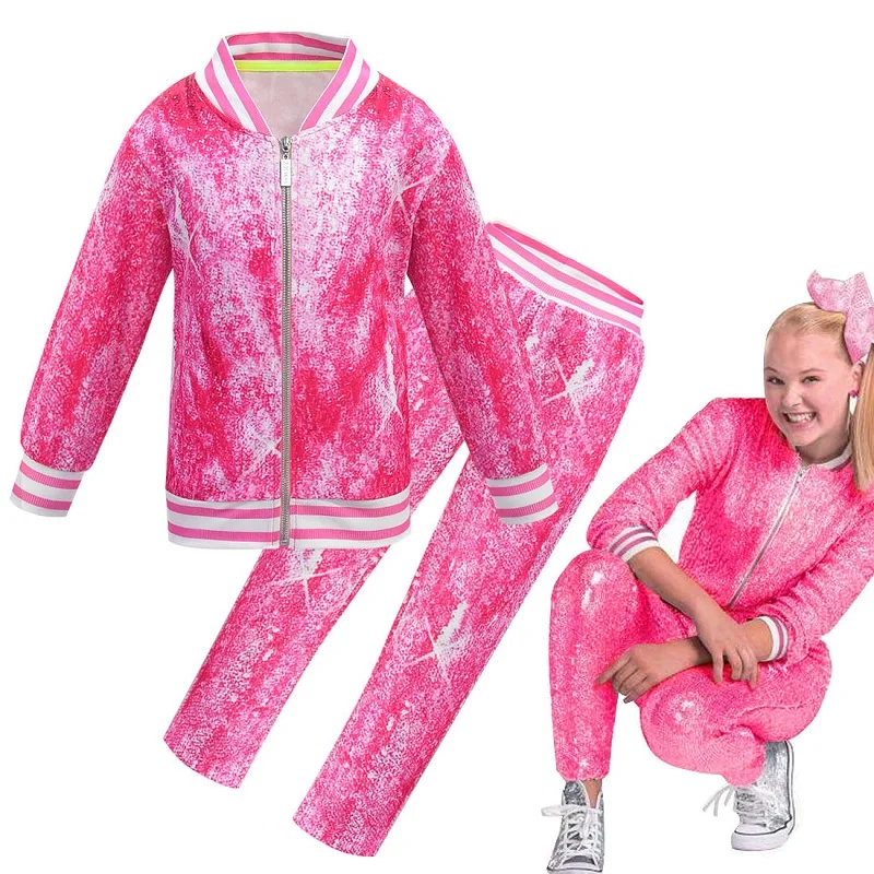Спортивный костюм JoJo Siwa для девочек-подростков 2 шт./компл. с блестками и длинными