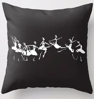 

Hot Sale Beauty Black White Ballet Dancer Series Square Throw Square Pillow Cover Creative Personalized Pillowcase Soft Bedding