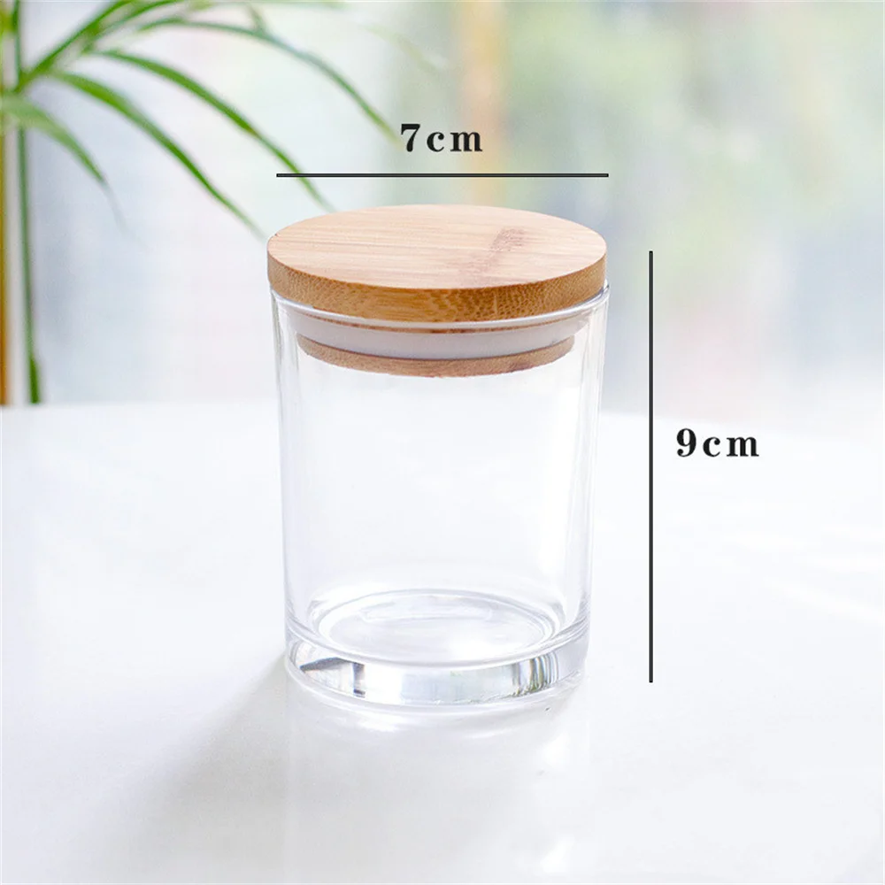 5pcs 200ml Practical DIY Candle Jars Glass Aromatherapy Candle Jars DIY Candle Cups 5