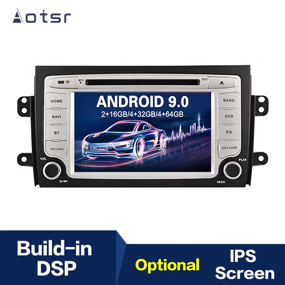 Автомобильный DVD-плеер с GPS-навигацией 7 дюймов Android 9 0 IPS для SUZUKI SX4 2006-2012 головное