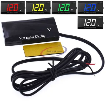 

DC 8-16V LED Digital Display Voltmeter Waterproof Voltage Meter Volt For 12V Cars Vehicles Tester Tools