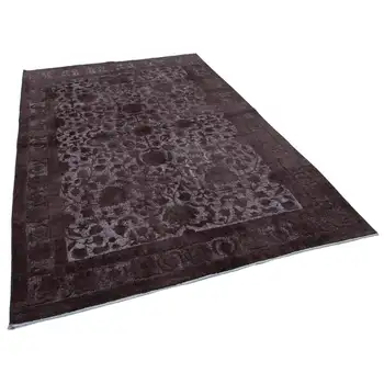 

197x300 Cm Brown Handmade Over Dyed Rug-6x10 Ft