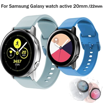 

Silicone strap For Samsung Galaxy watch 46mm/42mm/Active 2 band Gear S3/S2/Sport 20mm/22mm bracelet Huawei wtach GT S 3 42 46 mm