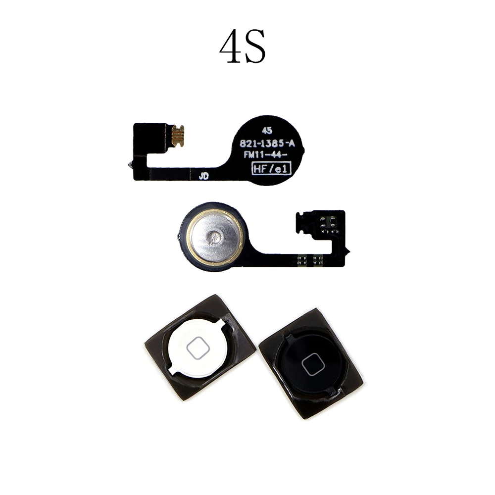 Абсолютно белый и черный и золотой и розовый для iPhone 5S 5GS домашняя кнопка с гибким кабелем для iPhone SE домашний ключ